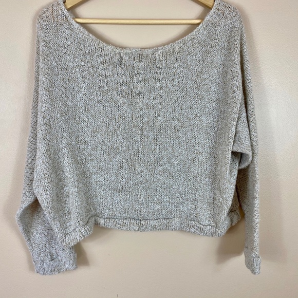 Daytrip Dolman Beaded Crop Sweater sz M - Picture 6 of 8